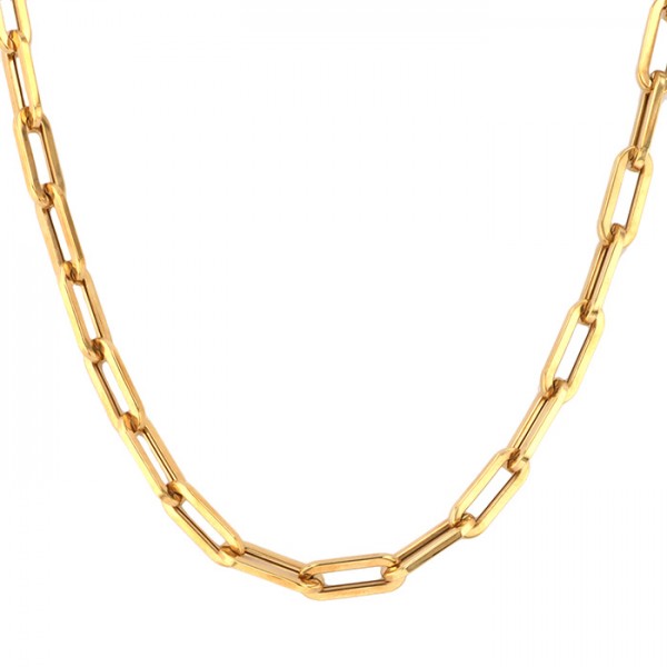 yukizakiselect 鏈條 柚木﨑精選珠寶 鏈條 黃金 中空 項鍊 