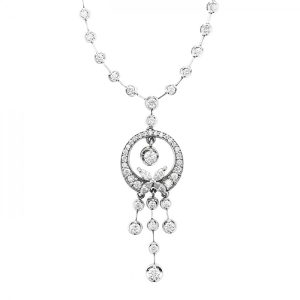 유키자키 ProperOther 유키자키 셀렉트 주얼리 OTHER K18 화이트 골드 다이아몬드 목걸이 