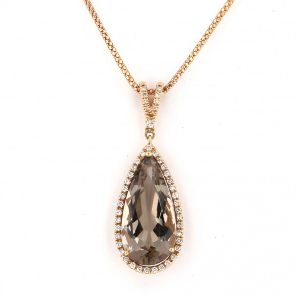 yukizakiselect 适当的其他 柚木﨑精选珠宝 其他 玫瑰金 烟熏石英 项链 