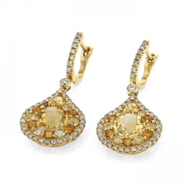 yukizakiselect ProperOther ユキザキセレクトジュエリー OTHER イエローゴールド シトリン ピアス 