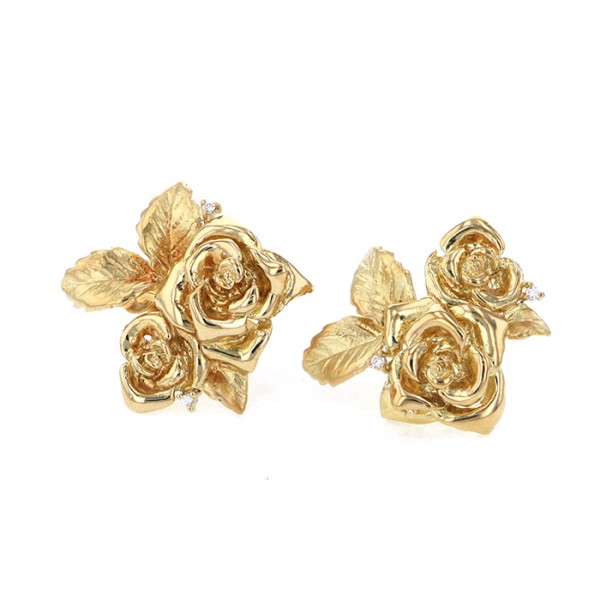 yukizakiselect ProperOther ユキザキセレクトジュエリー OTHER イエローゴール バラ イヤリング 