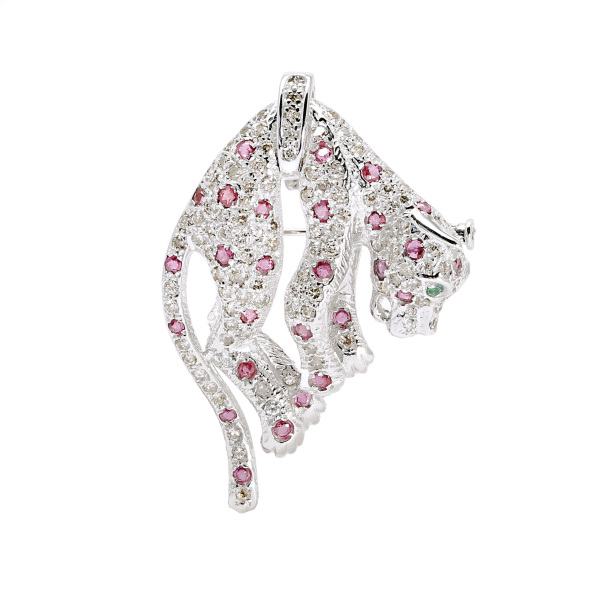 yukizakiselect ProperOther ユキザキセレクトジュエリー OTHER ブローチ兼用 ヒョウ 