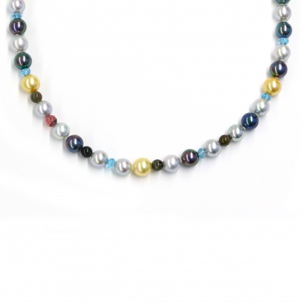 yukizakiselect pearl ユキザキセレクトジュエリー パール シルバー マーブルパールネックレス ロング 