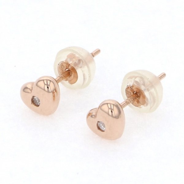 yukizakiselect ProperOther ユキザキセレクトジュエリー OTHER K18PG ダイヤモンド ハート ピアス 