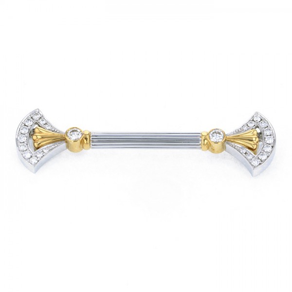 yukizakiselect ProperOther ユキザキセレクトジュエリー OTHER プラチナ/イエローゴールド ダイヤモンド ブローチ 