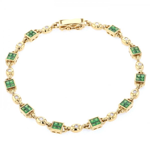 yukizakiselect ProperOther ユキザキセレクトジュエリー OTHER イエローゴールド ガーネット ブレスレット 