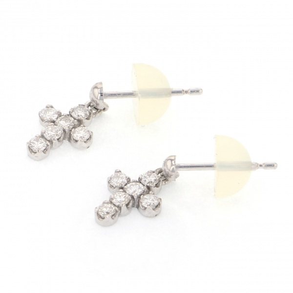 yukizakiselect ProperOther ユキザキセレクトジュエリー OTHER K18WG ダイヤモンド クロス ピアス 