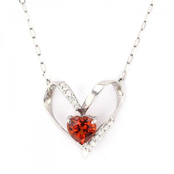 Yukizaki Select ProperOther Yukizaki Select Jewelry OTHER White Gold garnet heart necklace 