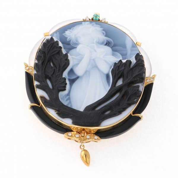 yukizakiselect ProperOther ユキザキセレクトジュエリー OTHER イエローゴールド カメオ ブローチ 