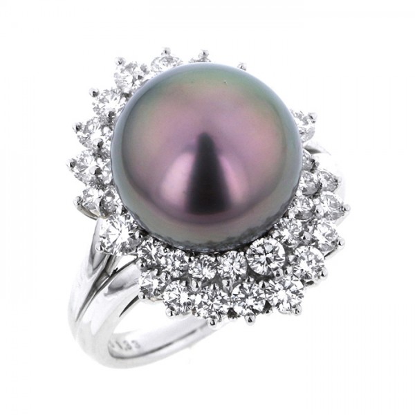 yukizakiselect pearl ユキザキセレクトジュエリー パール プラチナ タヒチパール リング 08b-0122-130