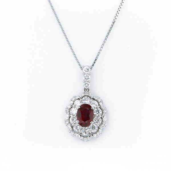 yukizakiselect 適當的其他 柚木﨑精選珠寶 其他 鉑金 紅寶石 項鍊（未加熱） 