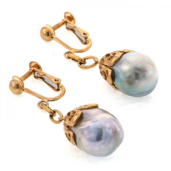 yukizakiselect pearl ユキザキセレクトジュエリー パール イエローゴールド パール イヤリング 