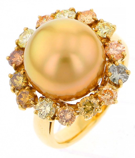 yukizakiselect pearl ユキザキセレクトジュエリー パール イエローゴールド ゴールドパール リング pr17-01r