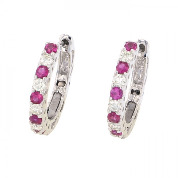 yukizakiselect ProperOther ユキザキセレクトジュエリー OTHER ホワイトゴールド ルビー ダイヤモンド ピアス 