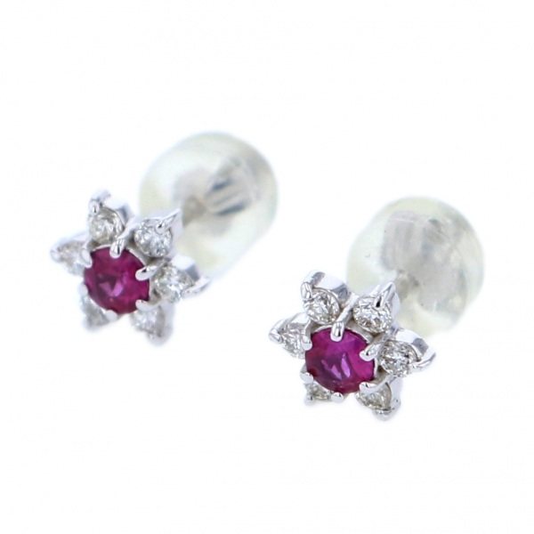 yukizakiselect ProperOther ユキザキセレクトジュエリー OTHER K18WG ルビー ピアス 