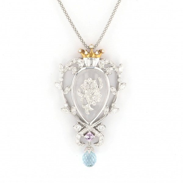 yukizakiselect ProperOther ユキザキセレクトジュエリー OTHER ホワイトゴールド/イエローゴールド ダイヤモンド ネックレス 