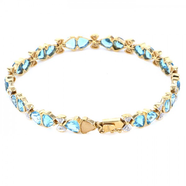 yukizakiselect ProperOther ユキザキセレクトジュエリー OTHER イエローゴールド ブルートパーズ ブレスレット 