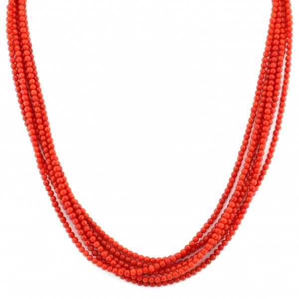 yukizakiselect ProperOther ユキザキセレクトジュエリー OTHER イエローゴールド 6連サンゴ ネックレス 