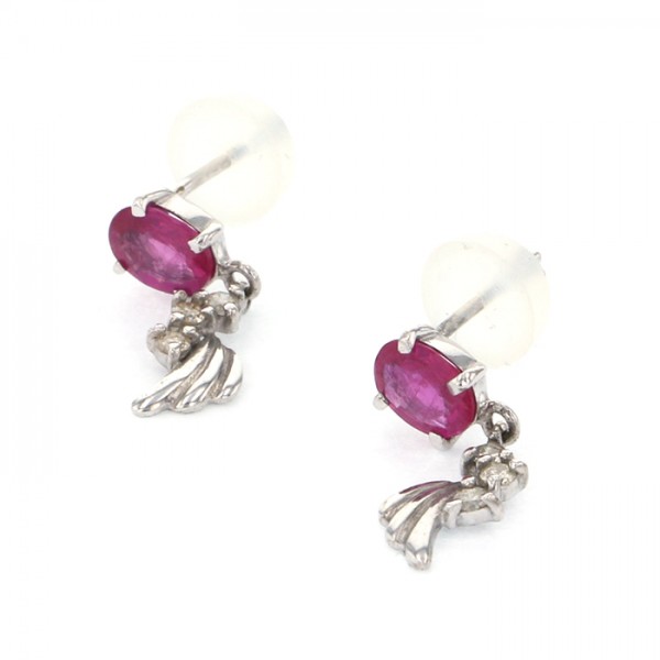 yukizakiselect ProperOther ユキザキセレクトジュエリー OTHER ホワイトゴールド ルビー ピアス 