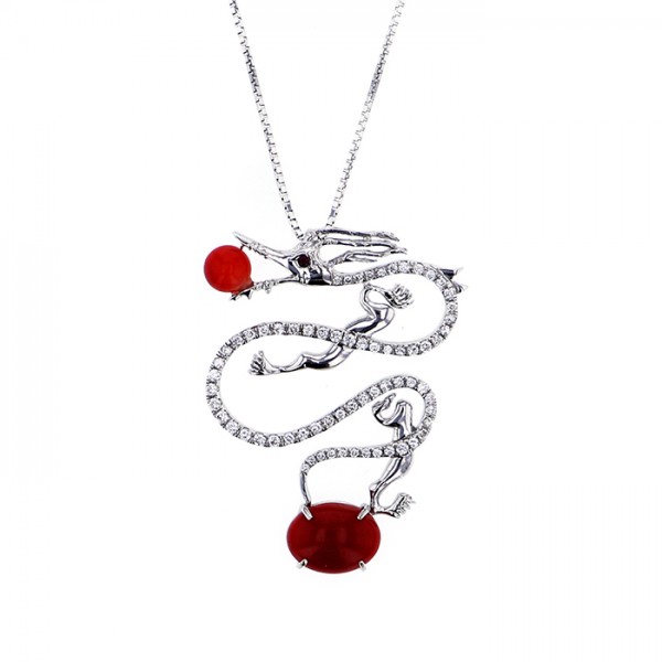 yukizakiselect ProperOther ユキザキセレクトジュエリー OTHER サンゴペンダント ドラゴン 