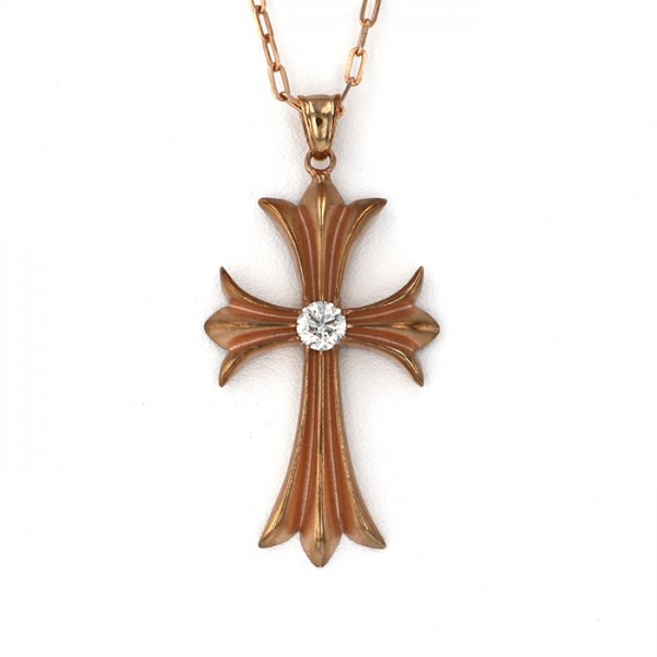 yukizakiselect ProperOther ユキザキセレクトジュエリー OTHER ピンクゴールド クロス ネックレス 