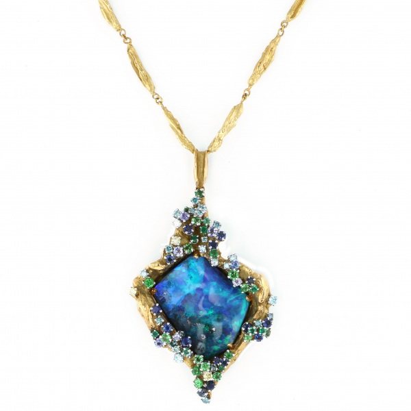 yukizakiselect ProperOther ユキザキセレクトジュエリー OTHER PT900/K18YG ボルダオパール ネックレス 