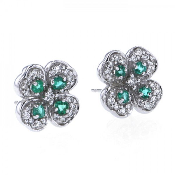 yukizakiselect ProperOther ユキザキセレクトジュエリー OTHER ホワイトゴールド エメラルド ピアス 