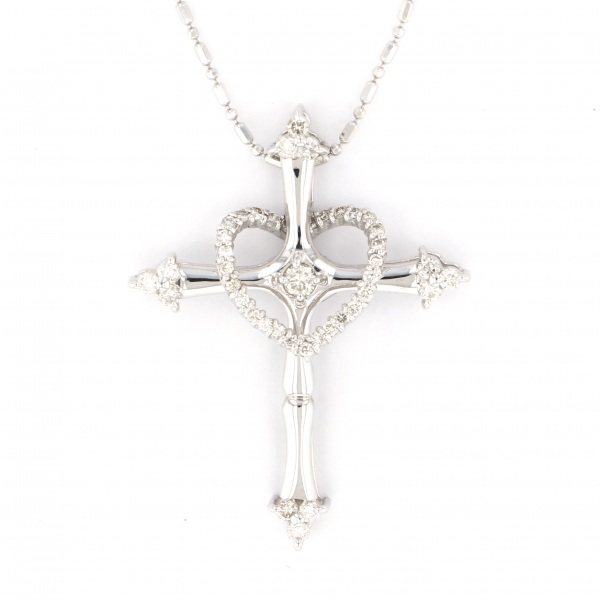yukizakiselect ProperOther ユキザキセレクトジュエリー OTHER K18WG ダイヤモンド クロス ネックレス 