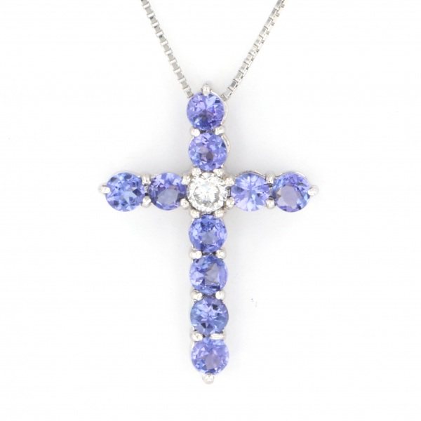 yukizakiselect ProperOther ユキザキセレクトジュエリー OTHER K18WG タンザナイト クロス ネックレス 