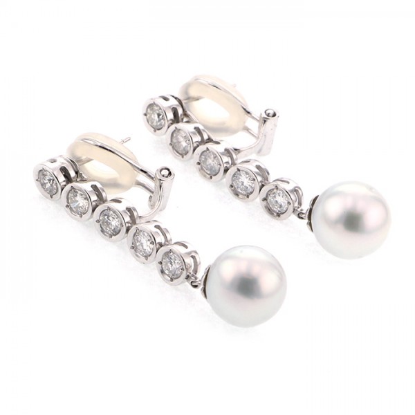 yukizakiselect ProperOther ユキザキセレクトジュエリー OTHER ホワイトゴールド ダイヤ パール ピアス 