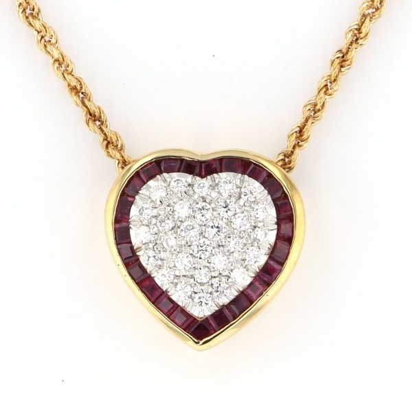 yukizakiselect ProperOther ユキザキセレクトジュエリー OTHER K18YG ルビー ハート ネックレス 