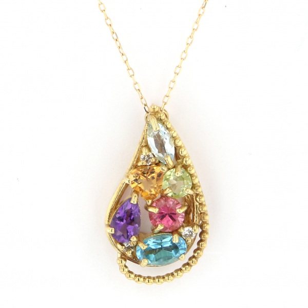 yukizakiselect ProperOther ユキザキセレクトジュエリー OTHER イエローゴールド ブルートパーズ ネックレス 