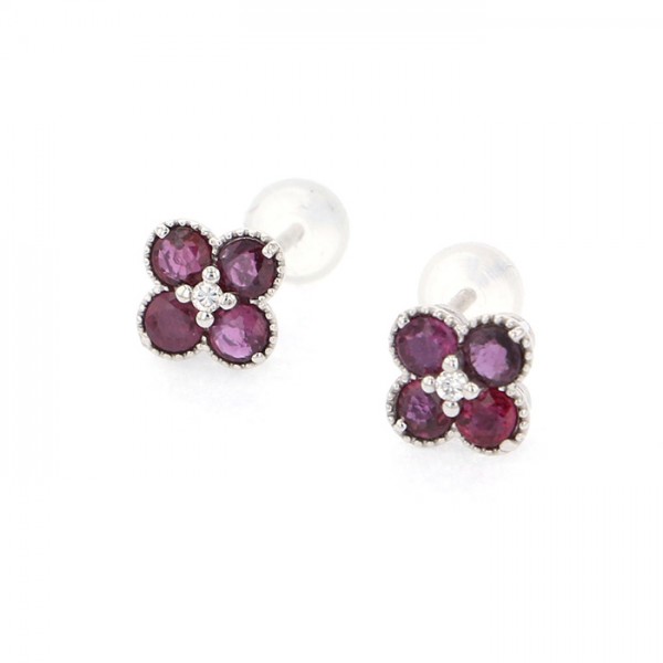 yukizakiselect ProperOther ユキザキセレクトジュエリー OTHER ホワイトゴールド ルビー ピアス 