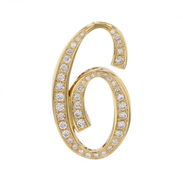 yukizaki nombre ユキザキ ノンブル ナンバーペンダントトップ【6】Lサイズ【正規品】 y.nombre.12.6.6.l