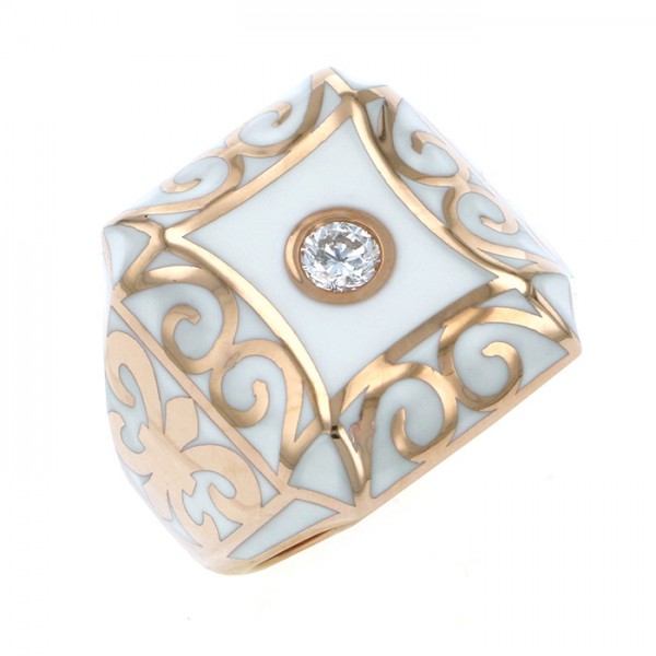 yukizakiselect ProperOther ユキザキセレクトジュエリー OTHER ピンクゴールド エナメル ダイヤモンド リング 