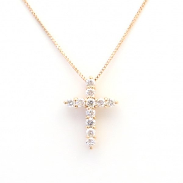 yukizakiselect  ユキザキセレクトジュエリー  ピンクゴールド ダイヤモンド クロス ネックレス w50102