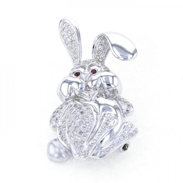 yukizakiselect ProperOther ユキザキセレクトジュエリー OTHER ホワイトゴールド ダイヤモンド ブローチ/ペンダントヘッド 兎(ウサギ) 