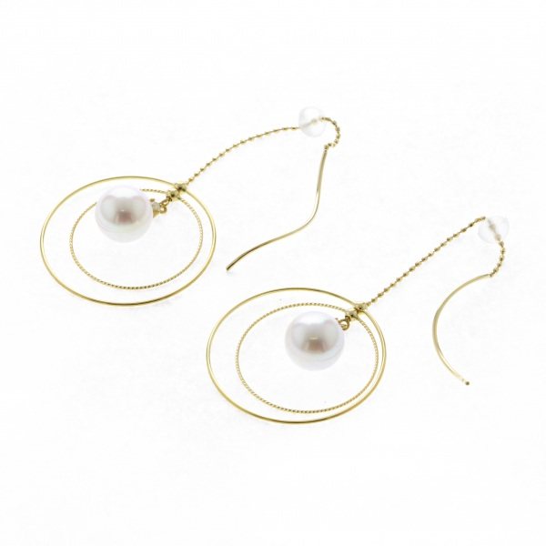 yukizakiselect pearl ユキザキセレクトジュエリー パール イエローゴールド パール ピアス 