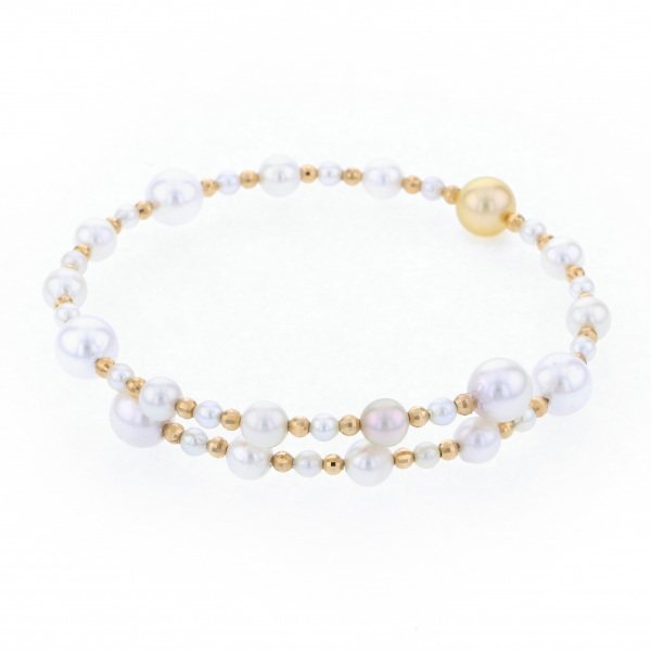 yukizakiselect pearl ユキザキセレクトジュエリー パール イエローゴールド パール ブレスレット 
