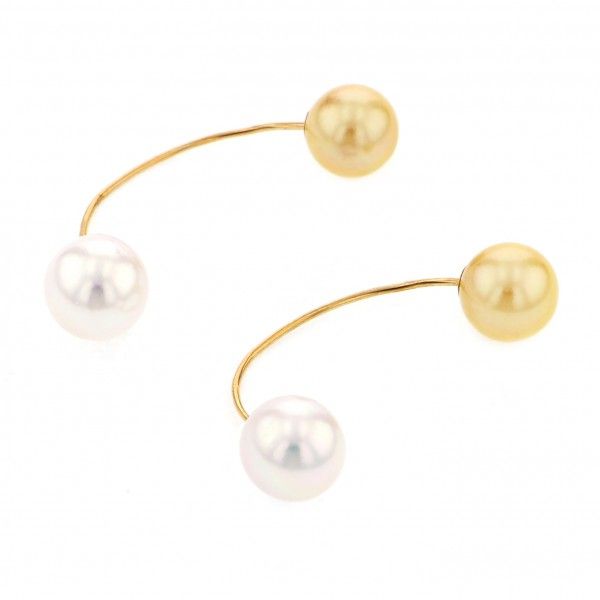 yukizakiselect pearl ユキザキセレクトジュエリー パール イエローゴールド パール ピアス 