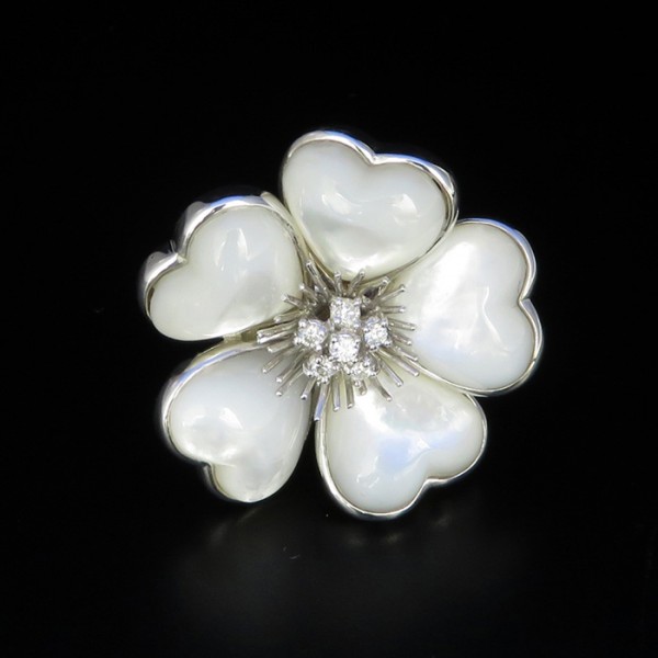 yukizakiselect ProperOther ユキザキセレクトジュエリー OTHER K18ホワイトゴールド ダイヤモンド・ホワイトシェルリング 