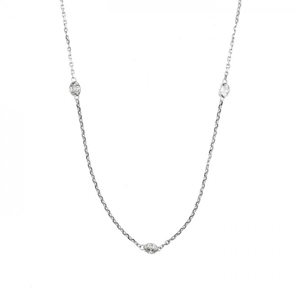 유키자키 ProperOther 유키자키 셀렉트 주얼리 OTHER K18 화이트 골드 다이아몬드 목걸이 