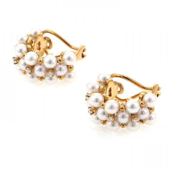 yukizakiselect pearl ユキザキセレクトジュエリー パール イエローゴールド パール イヤリング 