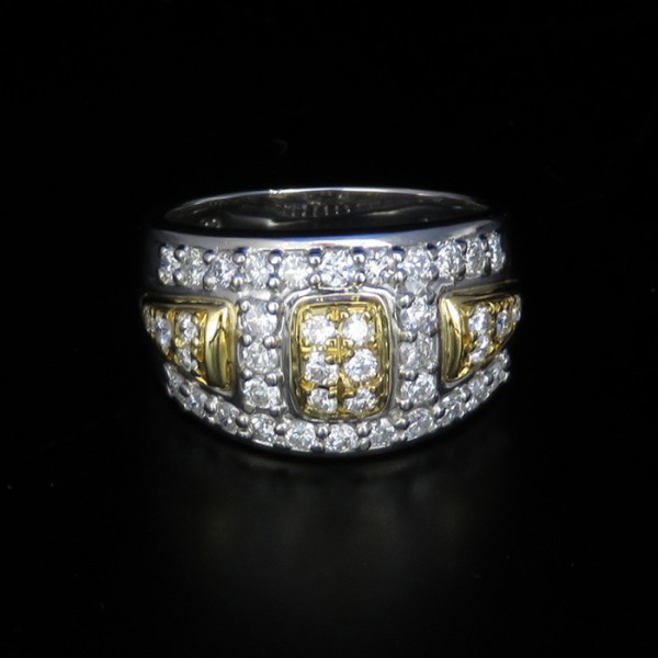 yukizakiselect 适当的其他 柚木﨑精选珠宝 其他 K18黄金/白金900组合 钻石戒指 