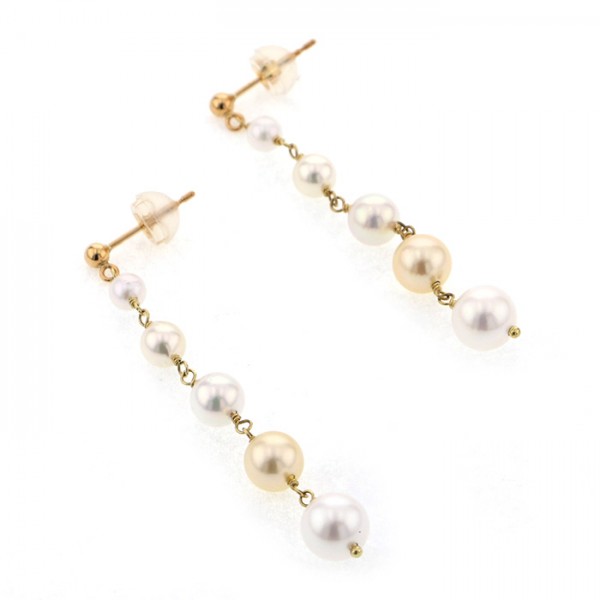 yukizakiselect pearl ユキザキセレクトジュエリー パール イエローゴールド パール ピアス 