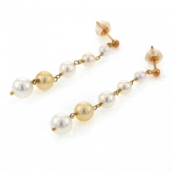 yukizakiselect pearl ユキザキセレクトジュエリー パール イエローゴールド パール ピアス 