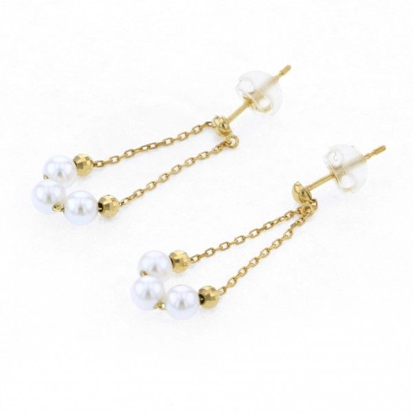 yukizakiselect pearl ユキザキセレクトジュエリー パール イエローゴールド パール ピアス 