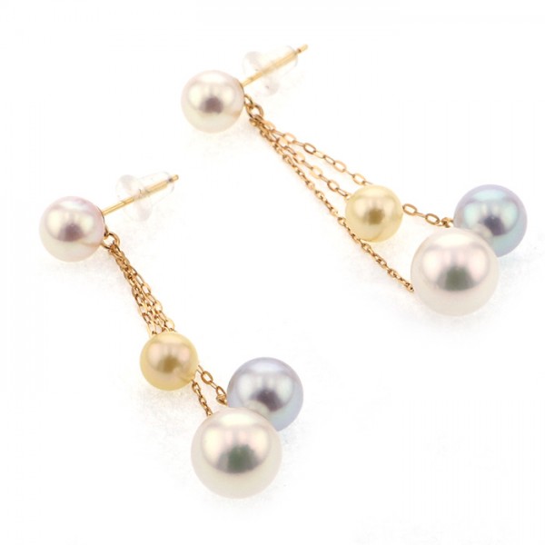 yukizakiselect 珍珠 柚木﨑精選珠寶 珍珠色 黃金 珍珠色 耳環 