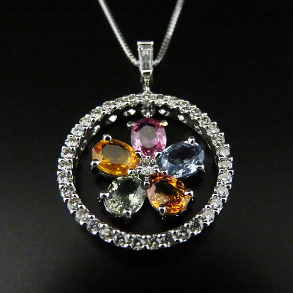 yukizakiselect ProperOther ユキザキセレクトジュエリー OTHER ホワイトゴールド マルチサファイア ネックレス 