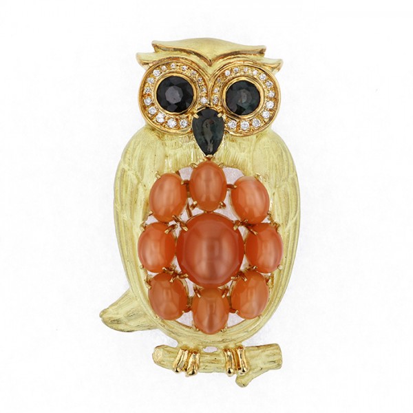 yukizakiselect ProperOther ユキザキセレクトジュエリー OTHER ムーンストーン フクロウ 